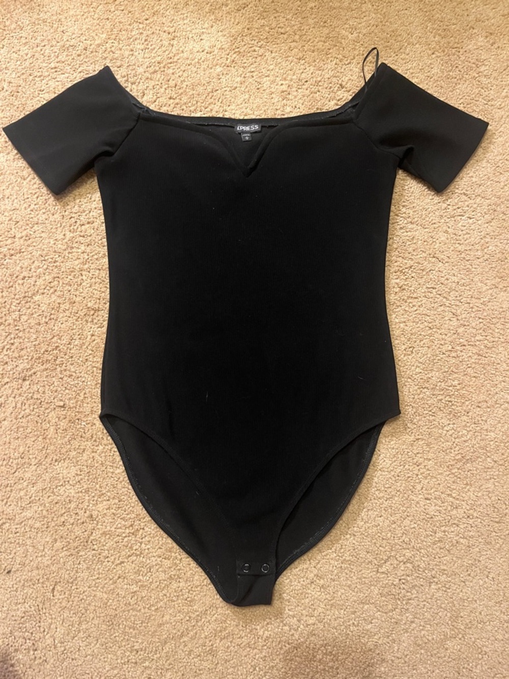 Express Black Off-Shoulder Bodysuit